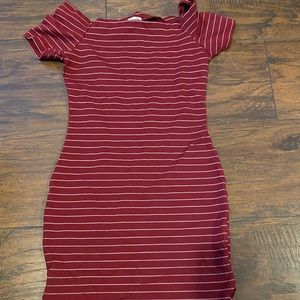 Maroon bodycon dress